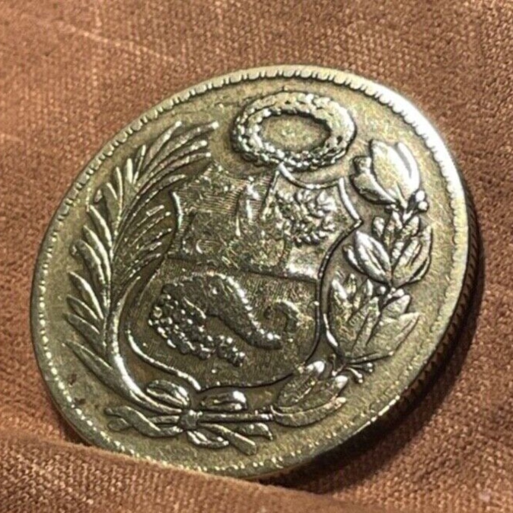 Peru 1935 1/2 Sol MA beautiful well defined lines - Picture 4 of 7